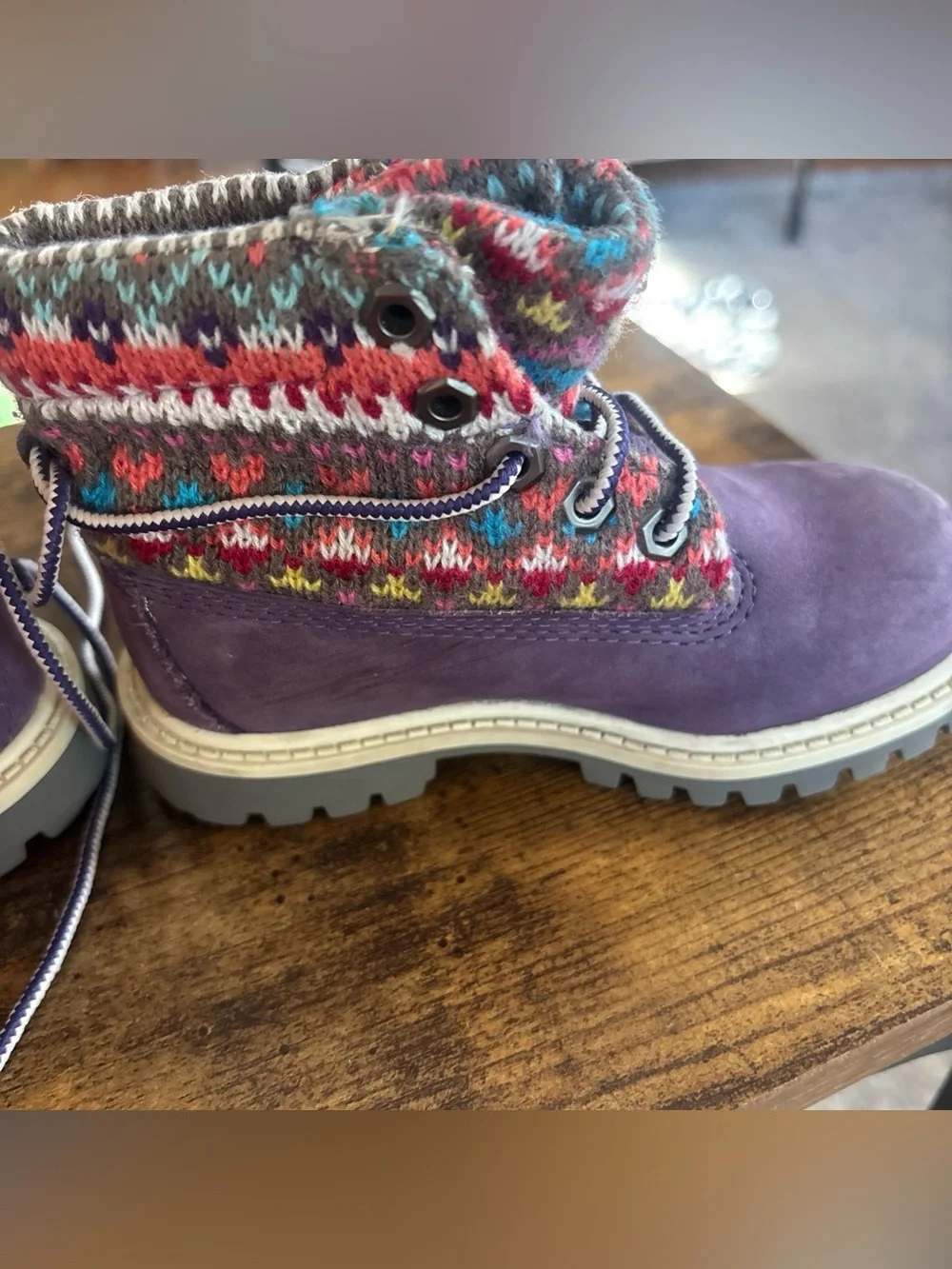 Timberland Earth Keeper Purple Boots Toddler 9, Model 9785R